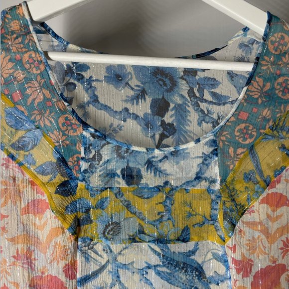 Colourful Sheer Blouse - Picture 4 of 4